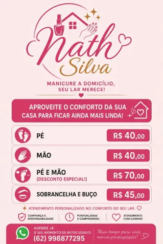 Manicure a domicílio e faxina 