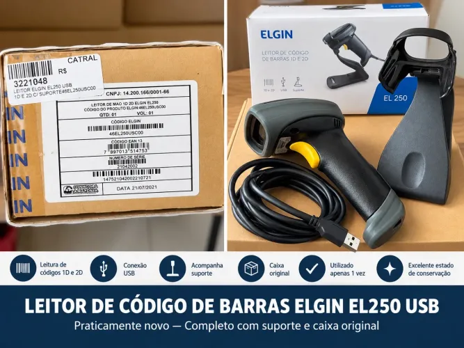 LEITOR DE CÓDIGO DE BARRAS - ELGIN