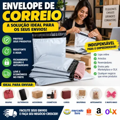 Envelope para correios e envios