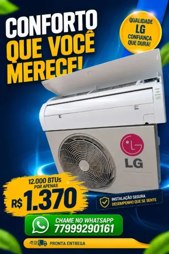 Ar condicionado 12.000 BTUs ja Revisado e hingienizado pronto para instalação 