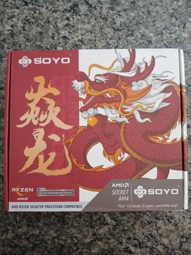 Placa Mãe Soyo B550M AM4 PCIe 4.0. Nova, sem nenhum uso