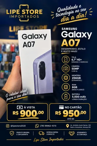 Celular A07 256 gigas novo lacrado