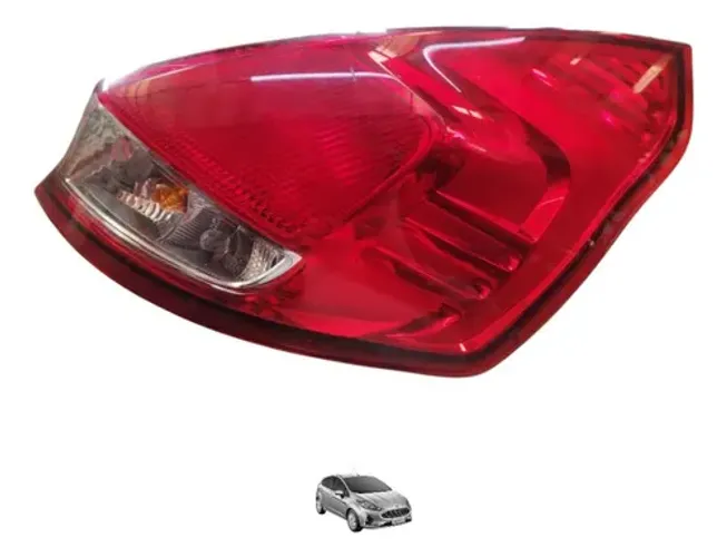 Lanterna New Fiesta Hatch 14 A 18 Traseira Direita Direito/passageiro Vermelho