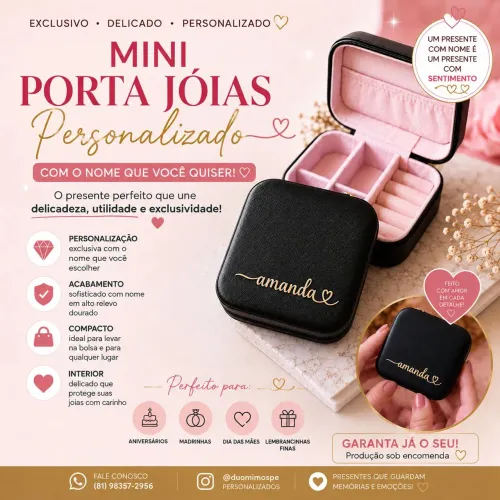 Mini porta jóia personalizado