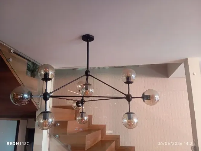 Lustre pendente moderno jaboticaba 