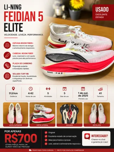 Li-Ning Feidian 5 Elite - Tamanho 41