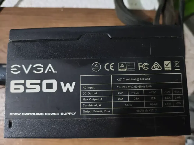Fonte 650w EVGA