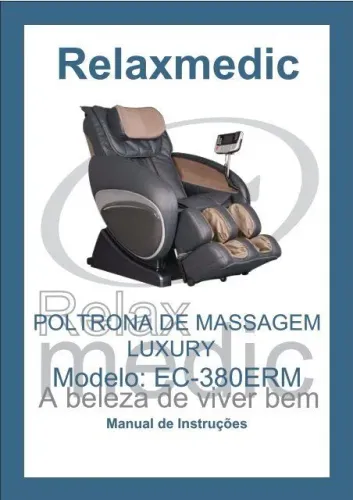 Poltrona de massagem Luxury da Relax Medic. Manual. Nota Fiscal da Polishop
