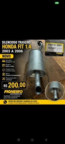 Silencioso traseiro Honda Fit 1.4