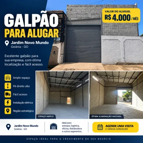 Galpão Comercial Sala para Alugar Prox Av Anhanguera Jd Novo Mundo - Comercio Aluguel