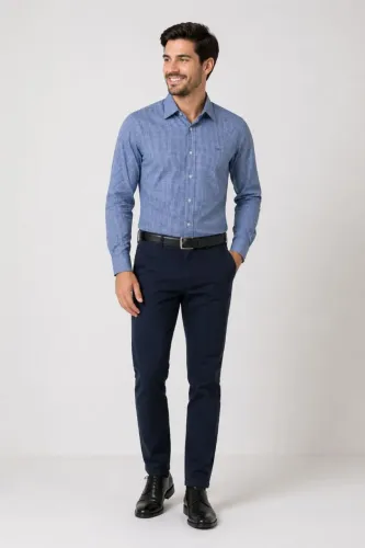 Camisa Social Tricoline Manga Longa 