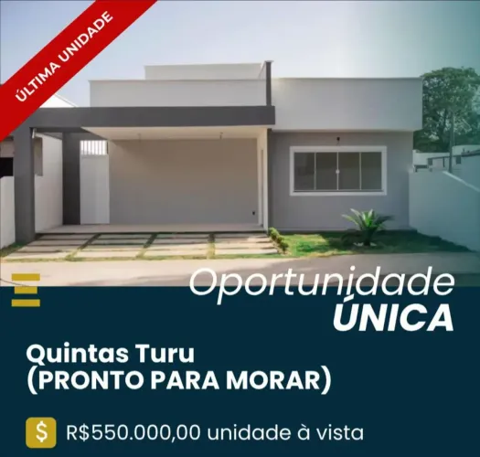 SO A VISTA, COND. QUINTAS DO TURU, PX MOTEL LEBARON, CASA TERREA, PRONTA PARA MORAR, NOVA