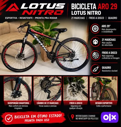 Bicicleta Aro 29 Lotus Nitro 21 Marchas