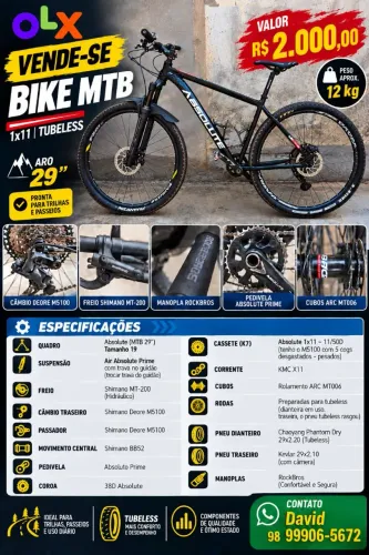BIKE MTB 29 1X11 TUBELESS