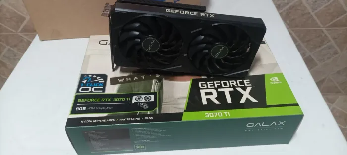 SOMENTE VENDA! [DEFEITO/LACRADA] Galax RTX 3070 Ti 1-Click OC (P/ Conserto ou Peças)
