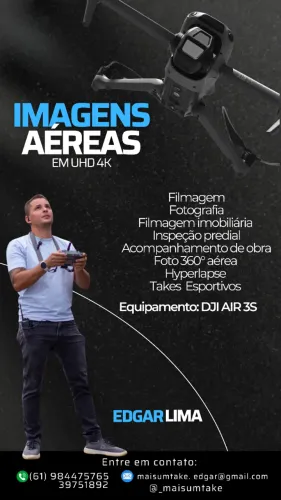 Filmagem e fotos aéreas