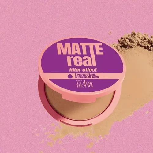 Pó Compacto Facial Color Trend Matte Real À Prova D'Água Avon