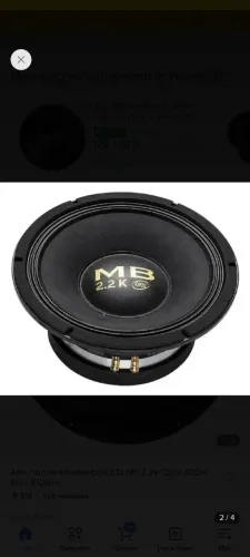 Alto Falante Eros E-12 MB 2.2K é um woofer de 12 polegadas novo na caixa com nota fiscal