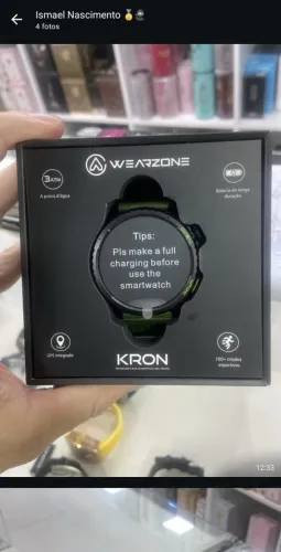 Smartwatch Wearzone Kron - GPS Integrado, 3ATM À Prova D?Água (Novo na Caixa)