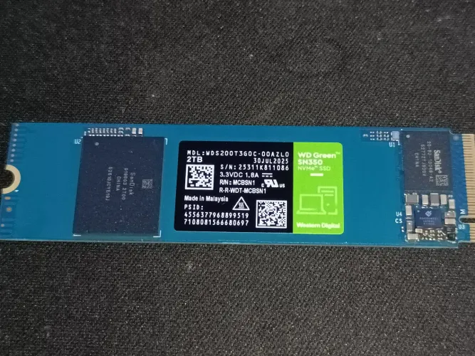 SSD nvme 2tb WD Green SN350 PCIE 3.0