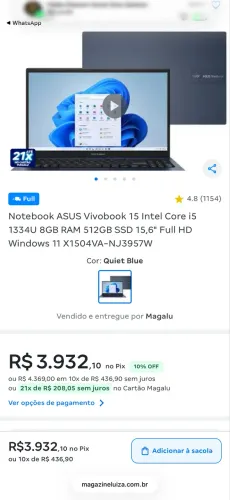 Notebook Asus