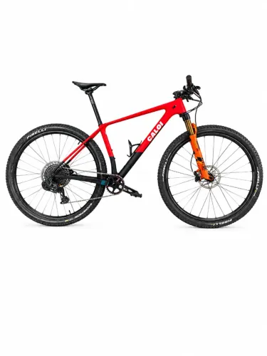 Caloi Elite Carbon 2021 Fox Factory Kashima fechada grupo GX Eagle 12v
