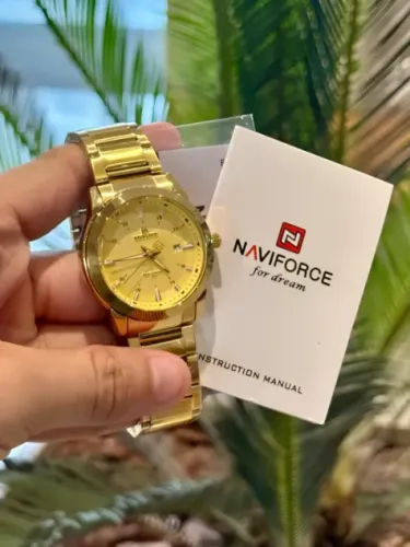 Relógio de Pulso Dourado Naviforce-NF8029