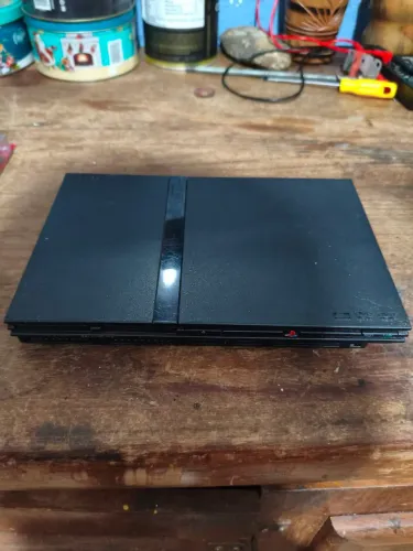 PlayStation 2 Slim SCPH-75001 + Controle DualShock + Acessórios (Para Conserto )