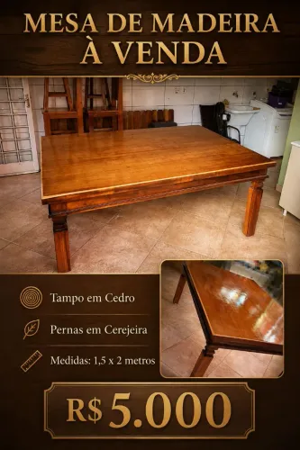 Mesa Madeira Maciça