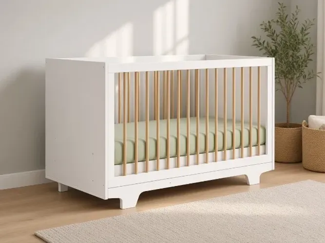 Berço Minicama Flocos 1,32m MDF Pintura UV (NOVO A PRONTA ENTREGA)