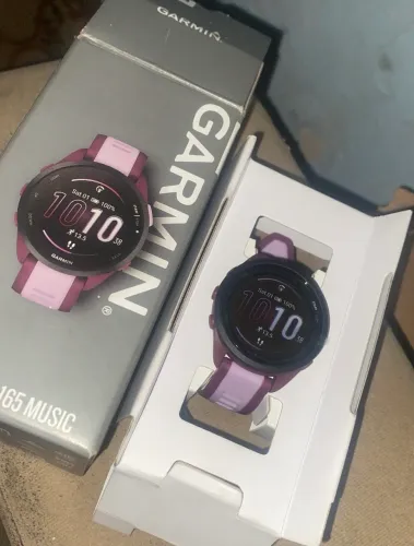 Relógio Garmin GPS Running smartwatch Forerunner 165 Músic pra vender logo 