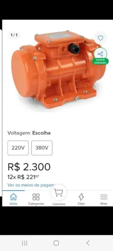 Motor vibrador 220v trifásico