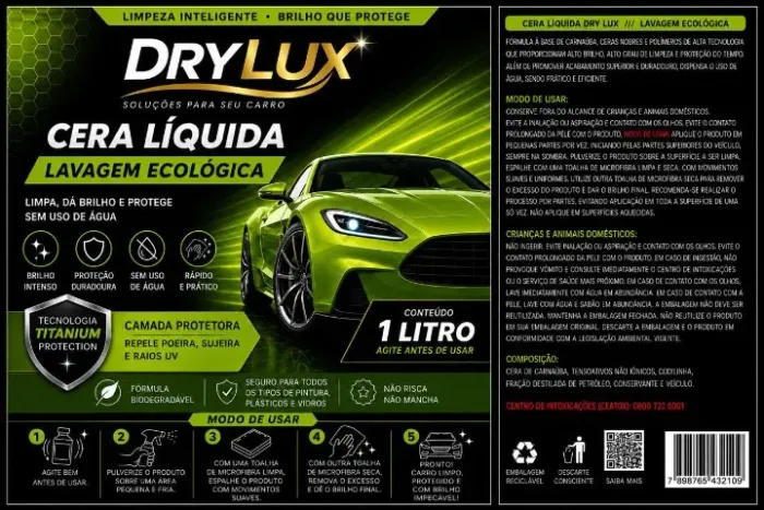 CERA LIQUIDA DRY LUX, SOLUÇOES PARA O SEU CARRO.