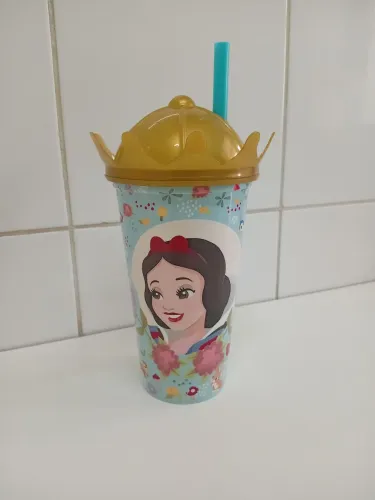 Copo 500ml Disney Branca de Neve tampa Coroa