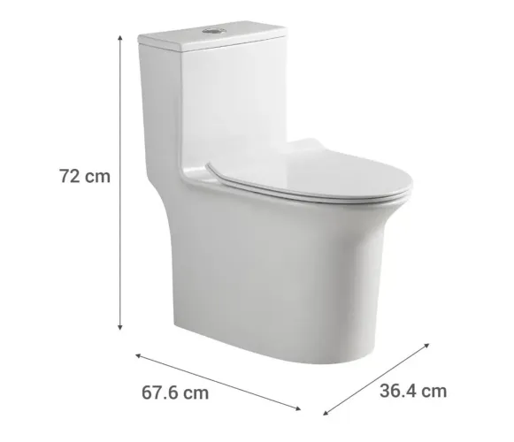 Vaso sanitário monobloco com assento