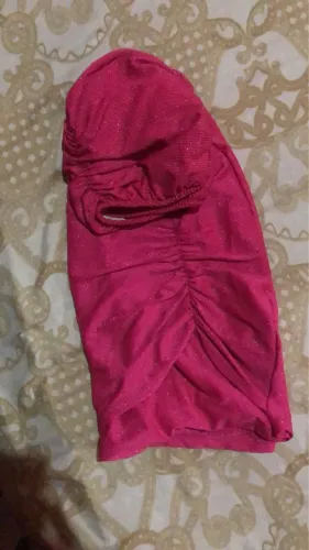 Conjunto saia e top rosa com glitter