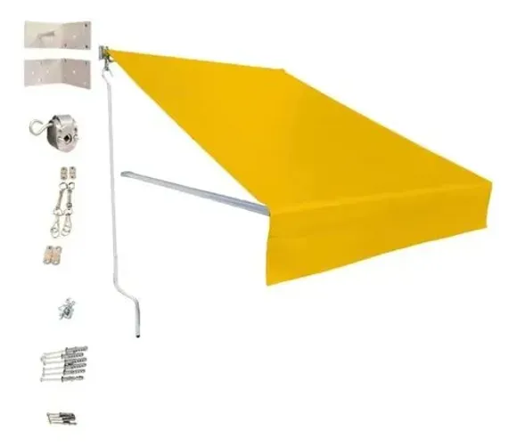 Toldo Retrátil comercial 190x190 de cobertura é largura Completa com todos os acessórios