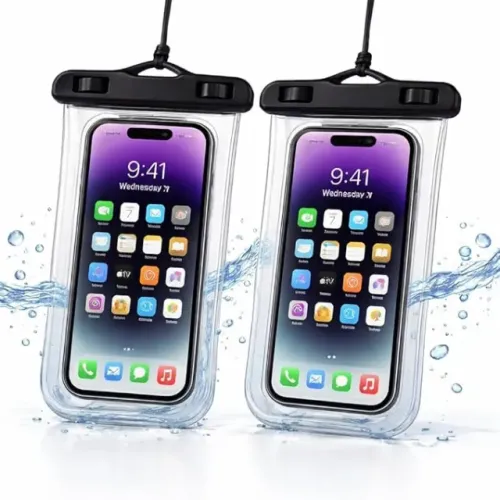 Kit 2 Capas Impermeáveis Para Celular Até 6.5 Polegadas Com Alça