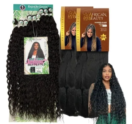 Aplique de cabelo kit c/3