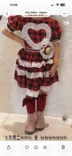 Vestido quadrilha infantil