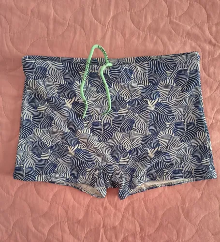 Sunga Infantil Azul Estampada Cora Coral