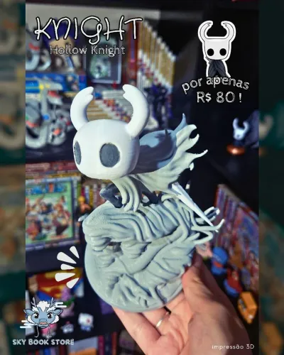 Knight, hollow knight impresso em 3d!