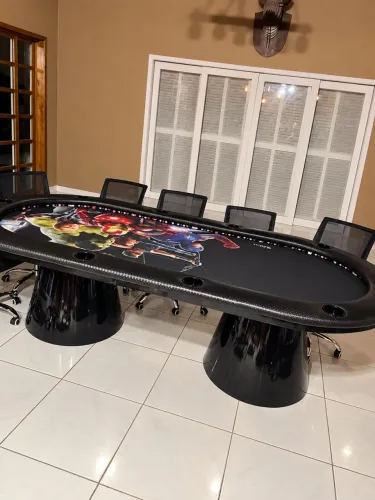 Mesa de Poker dos vingadores + 9 cadeiras