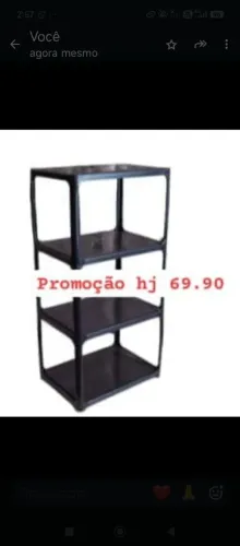 Estante plástica 4 andares