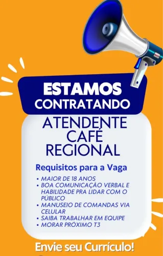 Vaga para Atendente Café da Manhã