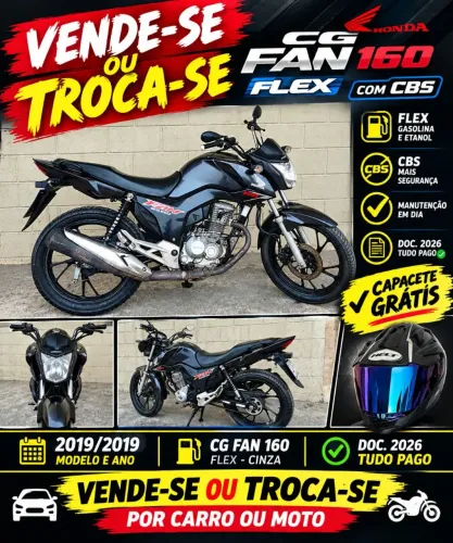 CG FAN 160 FLEX 2019/2019 CINZA