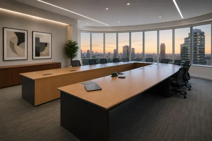 MESA DE REUNIÃO CORPORATIVA GIGANTE - MDP DE ALTA QUALIDADE - OPORTUNIDADE + 4 MESAS EM L