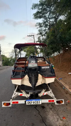 Fibrafort Lagoon 17 pés l motor evinrude 70hp 2T