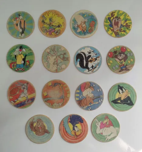 Lote tazos looney tunes mania 1997