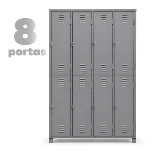 Roupeiro em aço 8 portas grandes